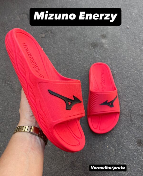 SLIDE MIZUNO VERMELHO E PTO